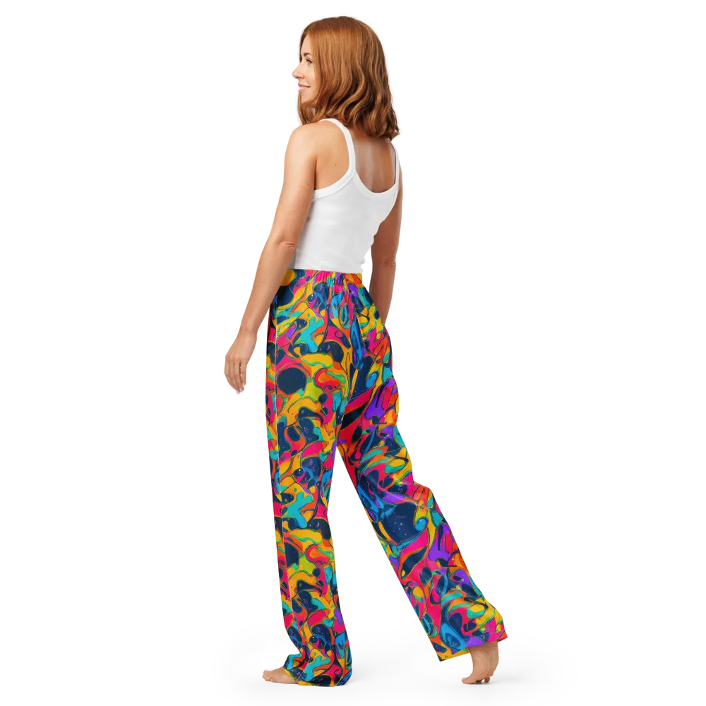 Magma Pop on Women's Pajama Pants — Back