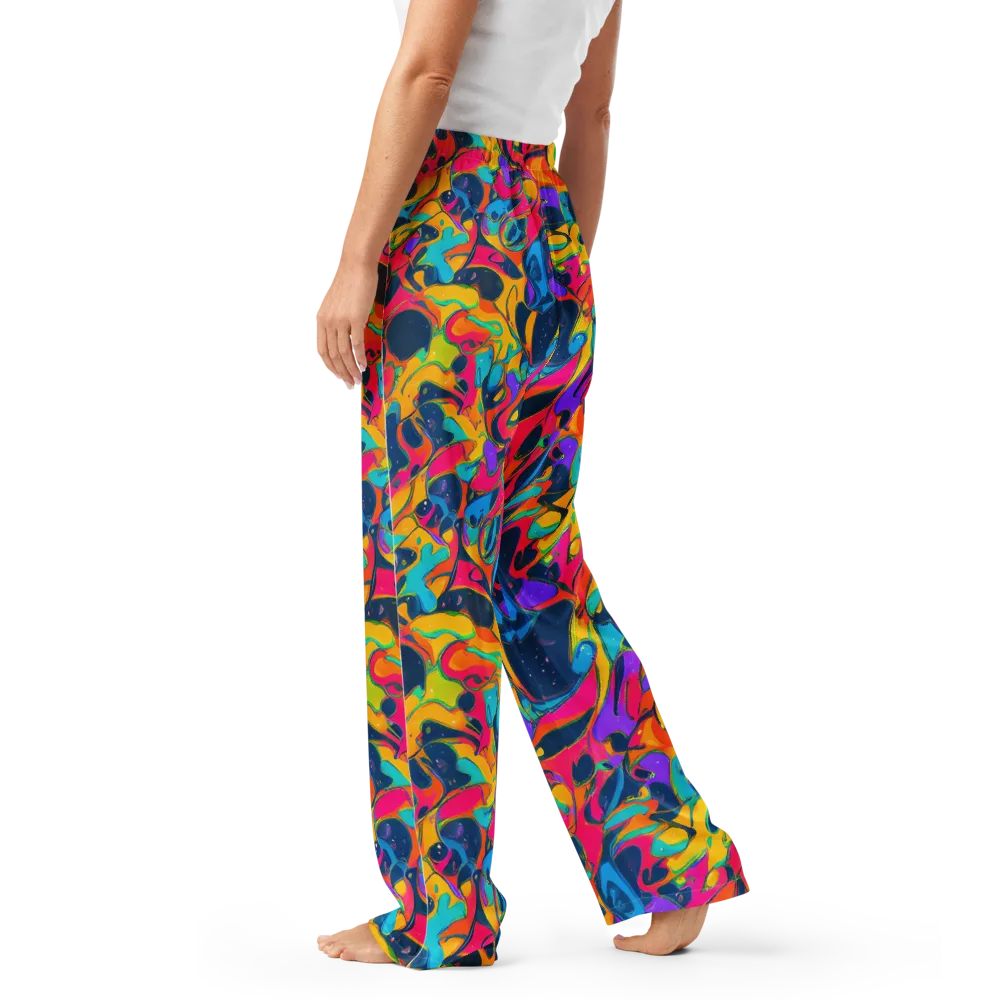Magma Pop on Women's Pajama Pants — Left
