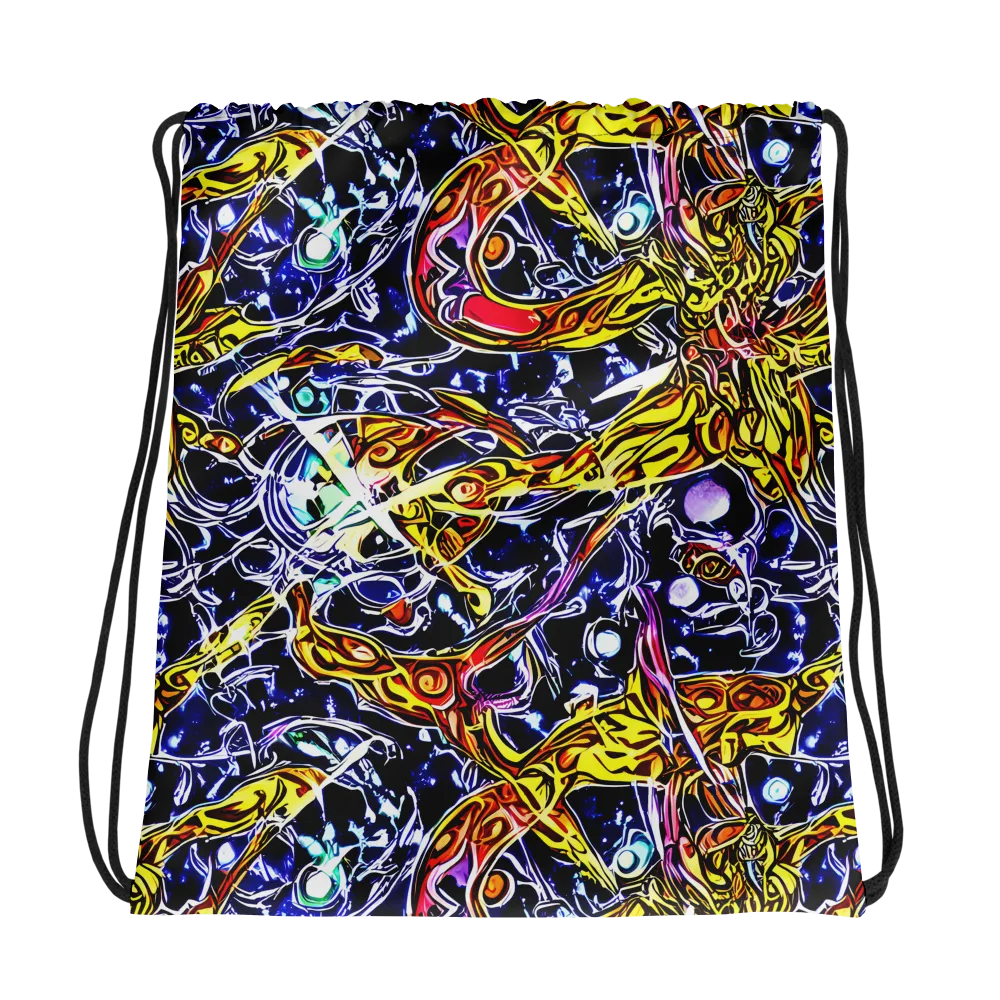 Blue Fire Orbit on Drawstring Bag — Photo