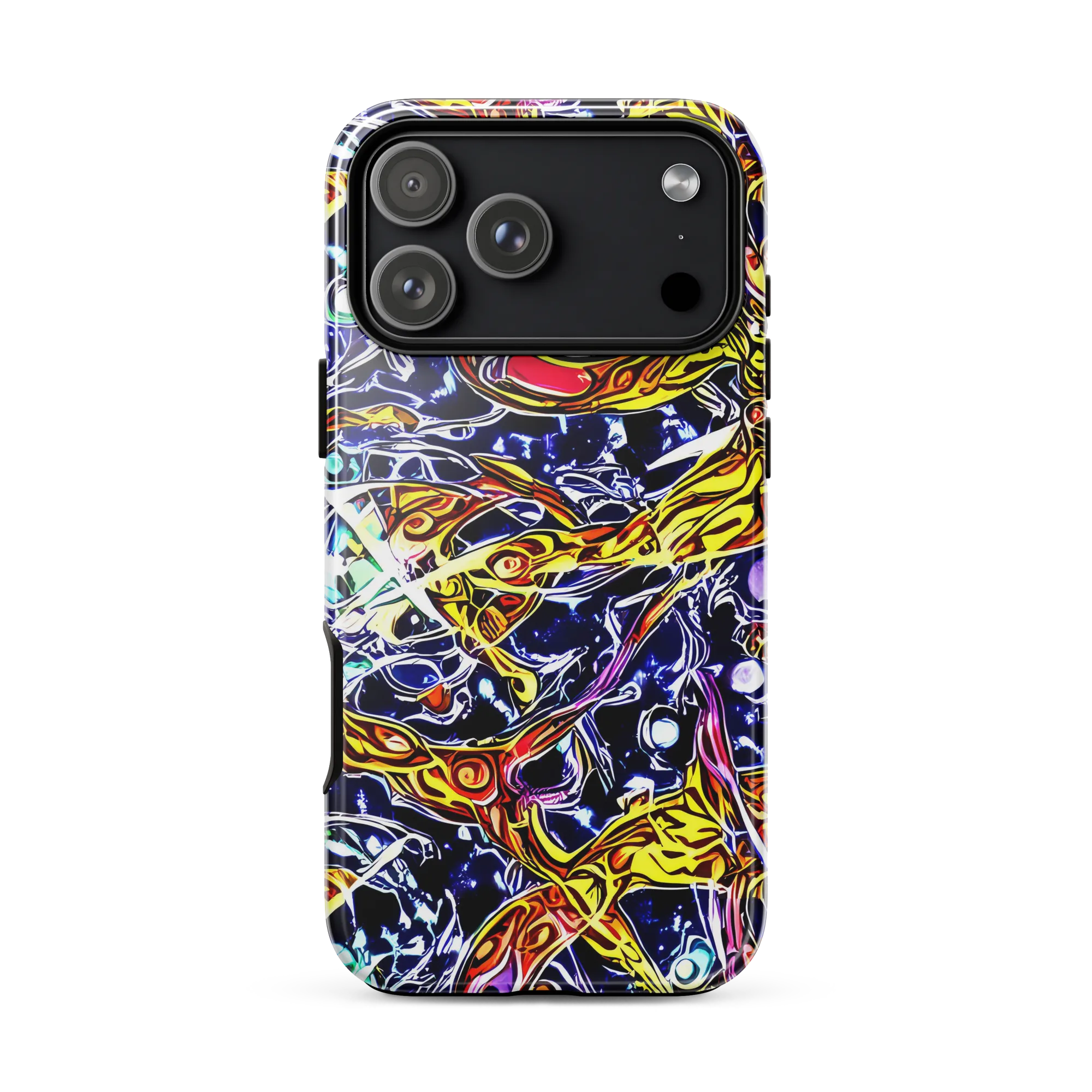 Blue Fire Orbit on Tough Case for iPhone® — Front