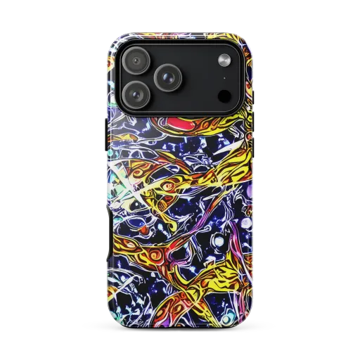Blue Fire Orbit on a Tough Case for iPhone®