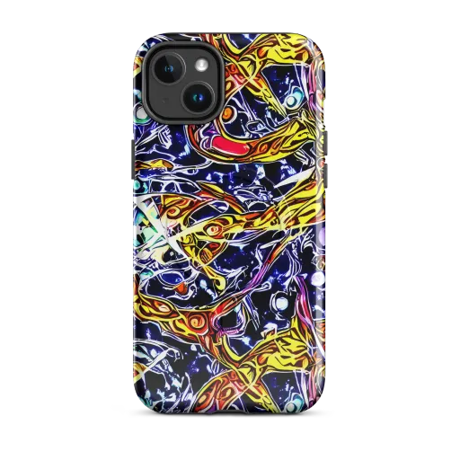 Blue Fire Orbit on a MagSafe Tough Case for iPhone®
