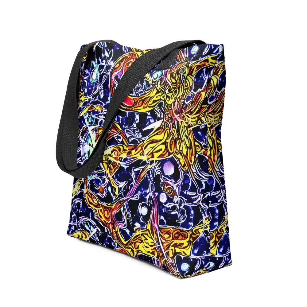 Blue Fire Orbit on Tote Bag — Front