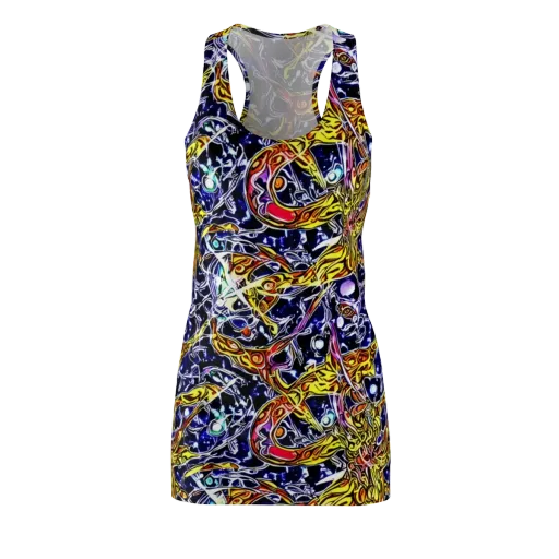 Blue Fire Orbit on a Racerback Dress