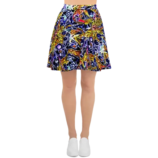 Blue Fire Orbit on a Skater Skirt