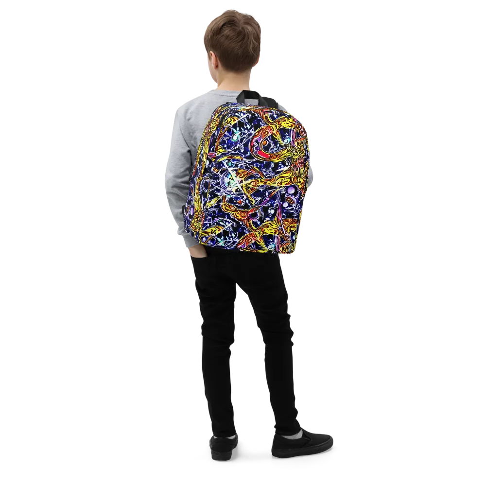 Blue Fire Orbit on Minimalist Backpack — Right Front