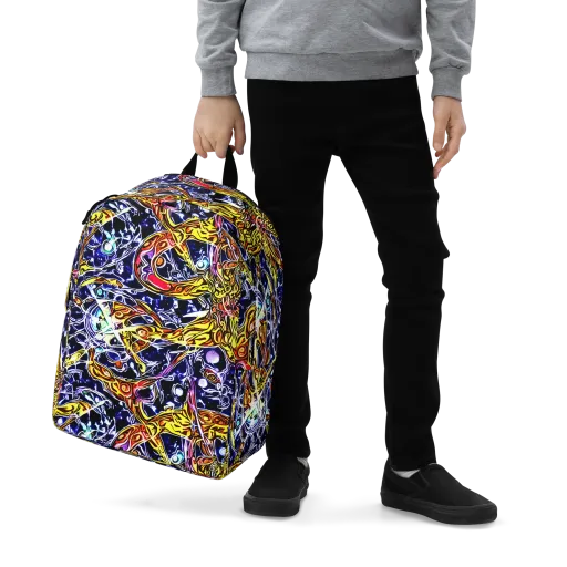 Blue Fire Orbit on a Minimalist Backpack