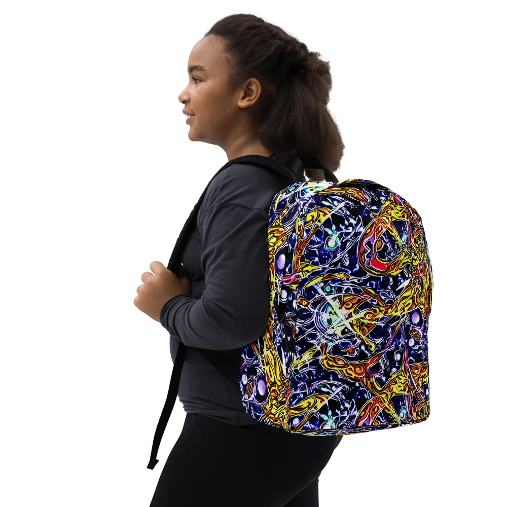 Blue Fire Orbit on Minimalist Backpack — Right Front