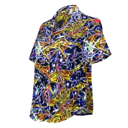 Blue Fire Orbit on a Women's Short Sleeve Pajama Top