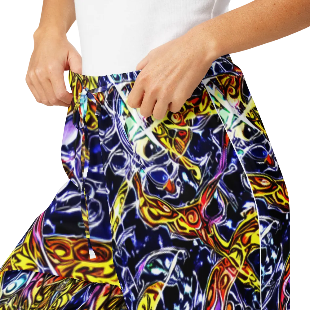 Blue Fire Orbit on Women's Pajama Pants — Product details