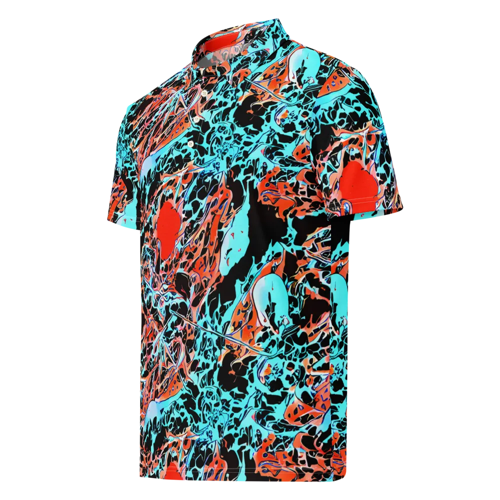 Liquid Mayhem on Men's Slim Fit Polo Shirt — Left Front
