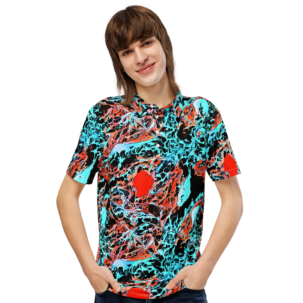 Liquid Mayhem on Men's Slim Fit Polo Shirt — Front