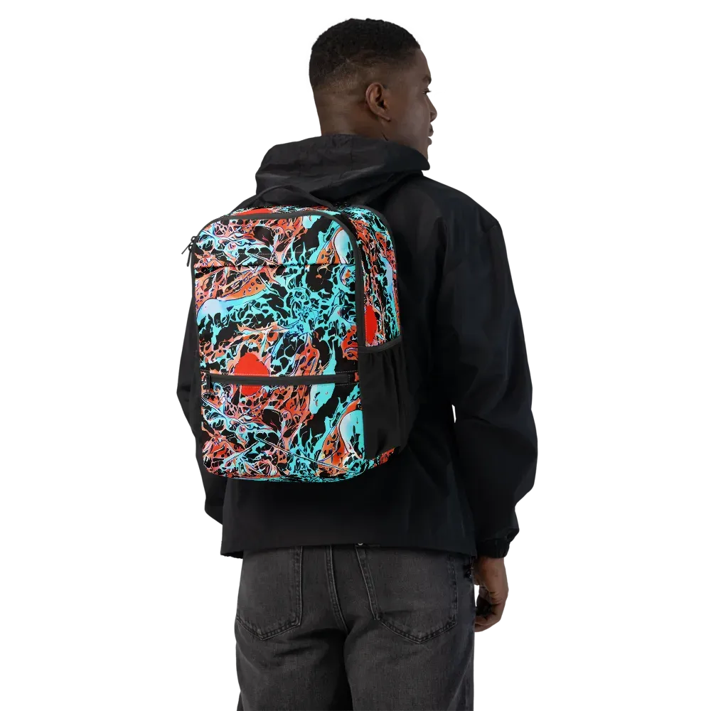 Liquid Mayhem on Utility Backpack — Back