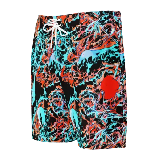 Liquid Mayhem on a Men's Board Shorts
