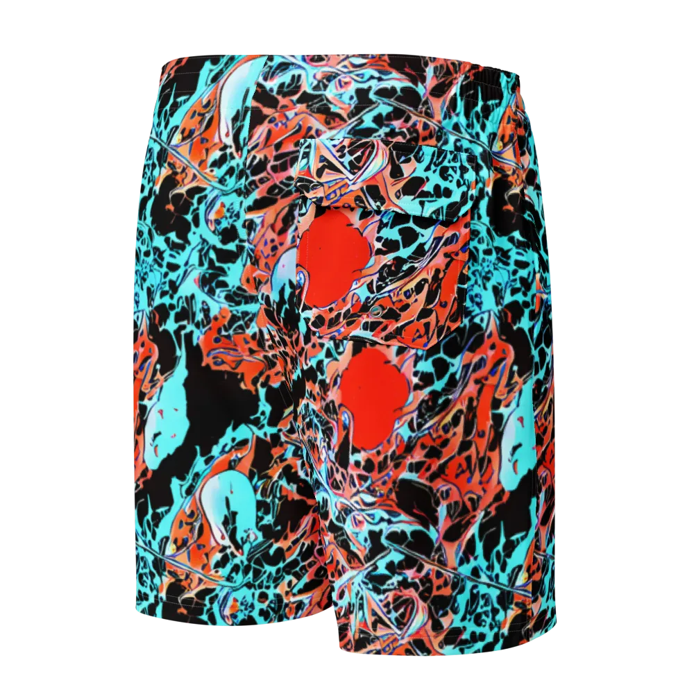 Liquid Mayhem on Men's Board Shorts — Back