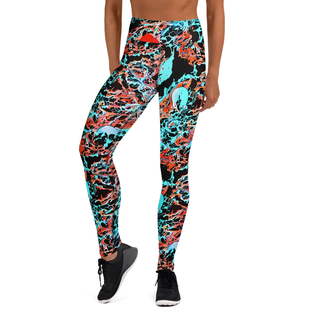 Liquid Mayhem on Yoga Leggings — Front
