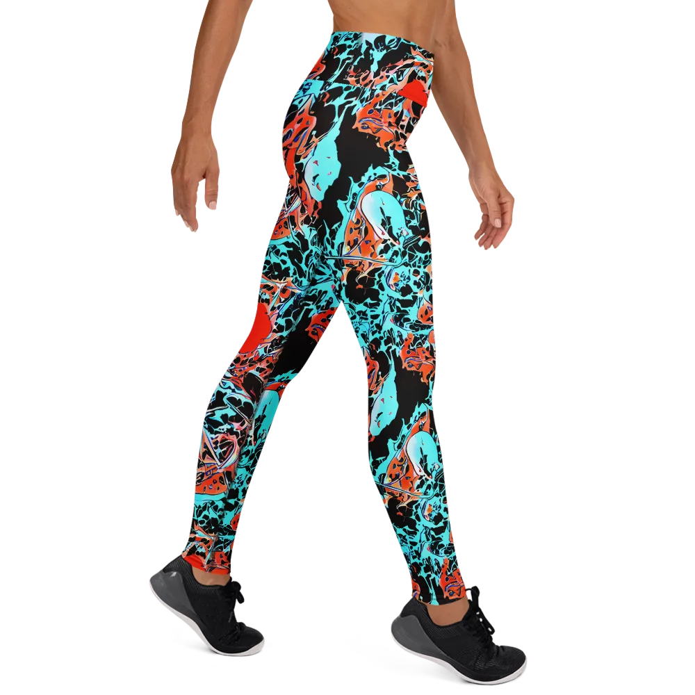 Liquid Mayhem on Yoga Leggings — Right
