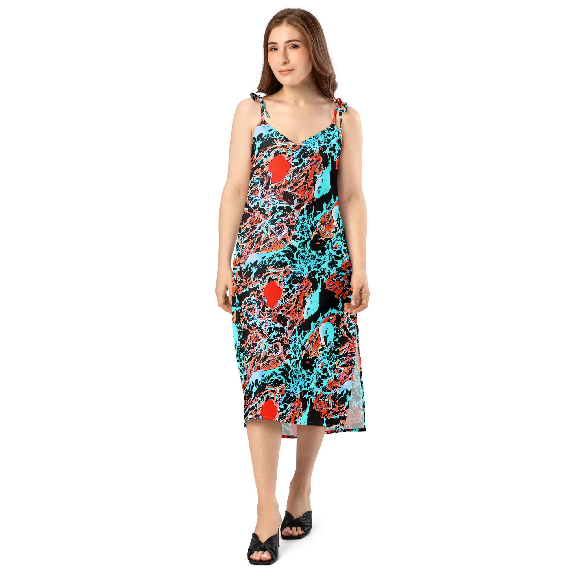 Liquid Mayhem on Slip Dress — Front