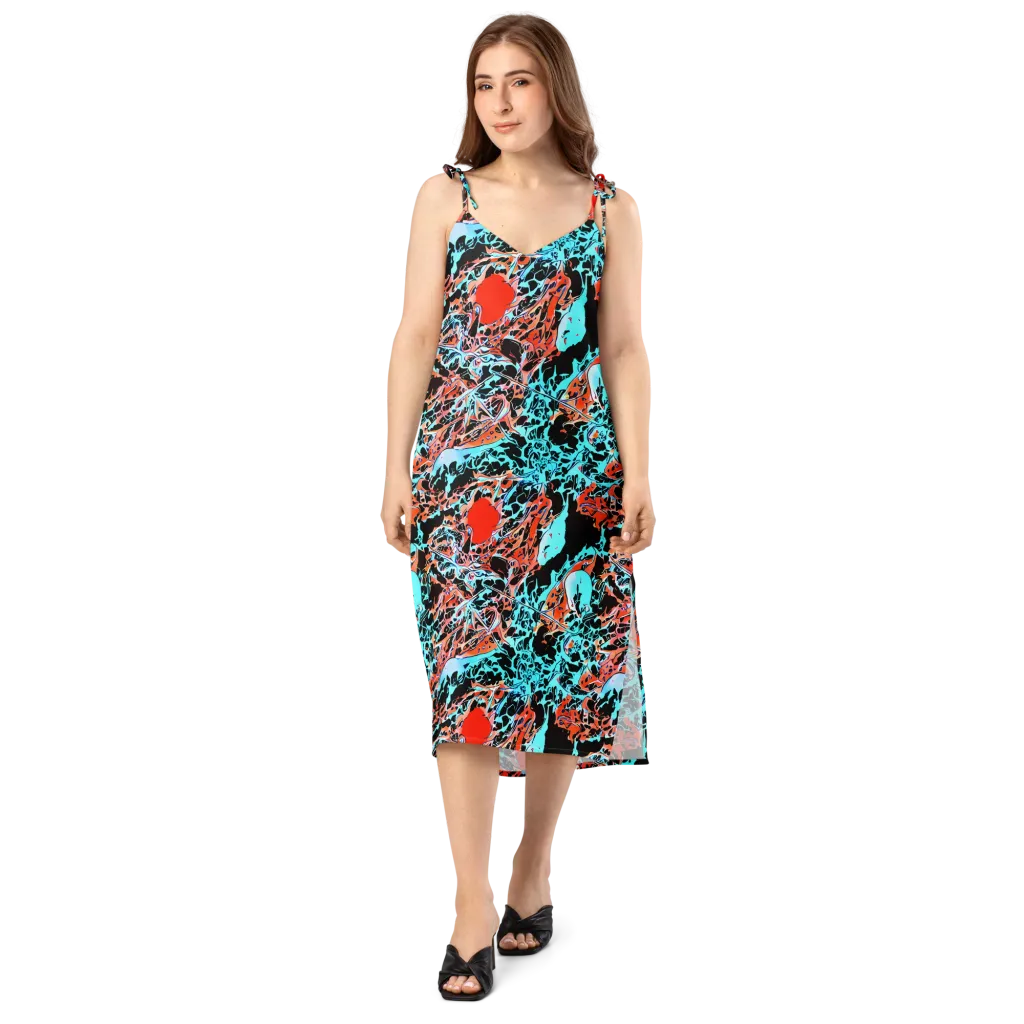 Liquid Mayhem on Slip Dress — Front