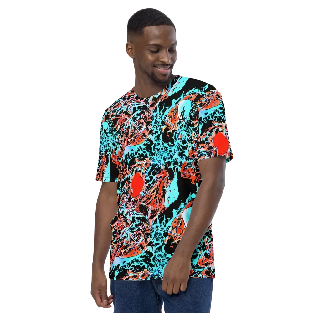 Liquid Mayhem on Men's Crew Neck T-Shirt — Left