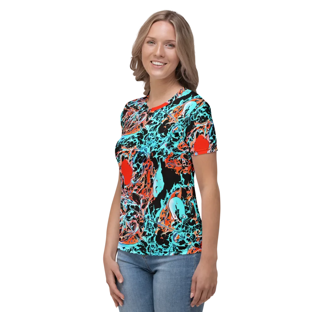 Liquid Mayhem on Women's Crew Neck T-Shirt — Left