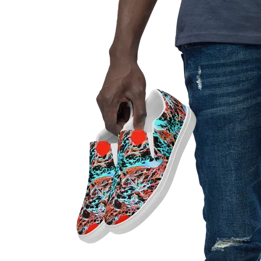 Liquid Mayhem on a Men's Slip-On Canvas Shoes