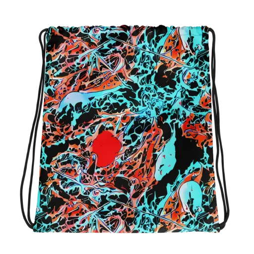 Liquid Mayhem on a Drawstring Bag