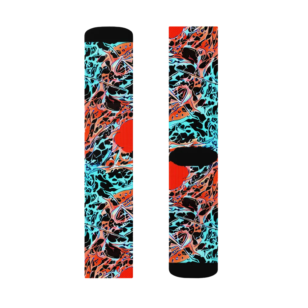 Liquid Mayhem on Socks — Left Sock