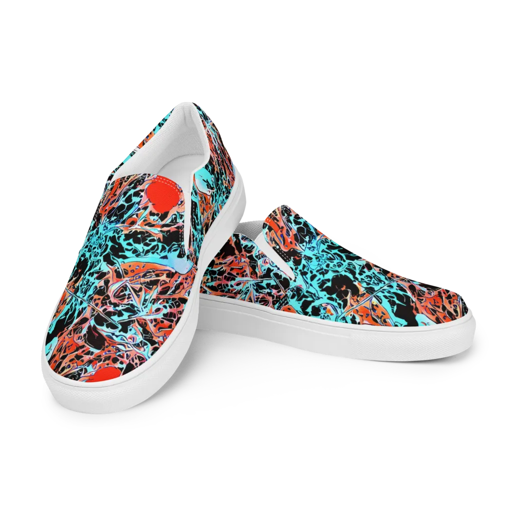 Liquid Mayhem on Women's Slip-On Canvas Shoes — Left Front