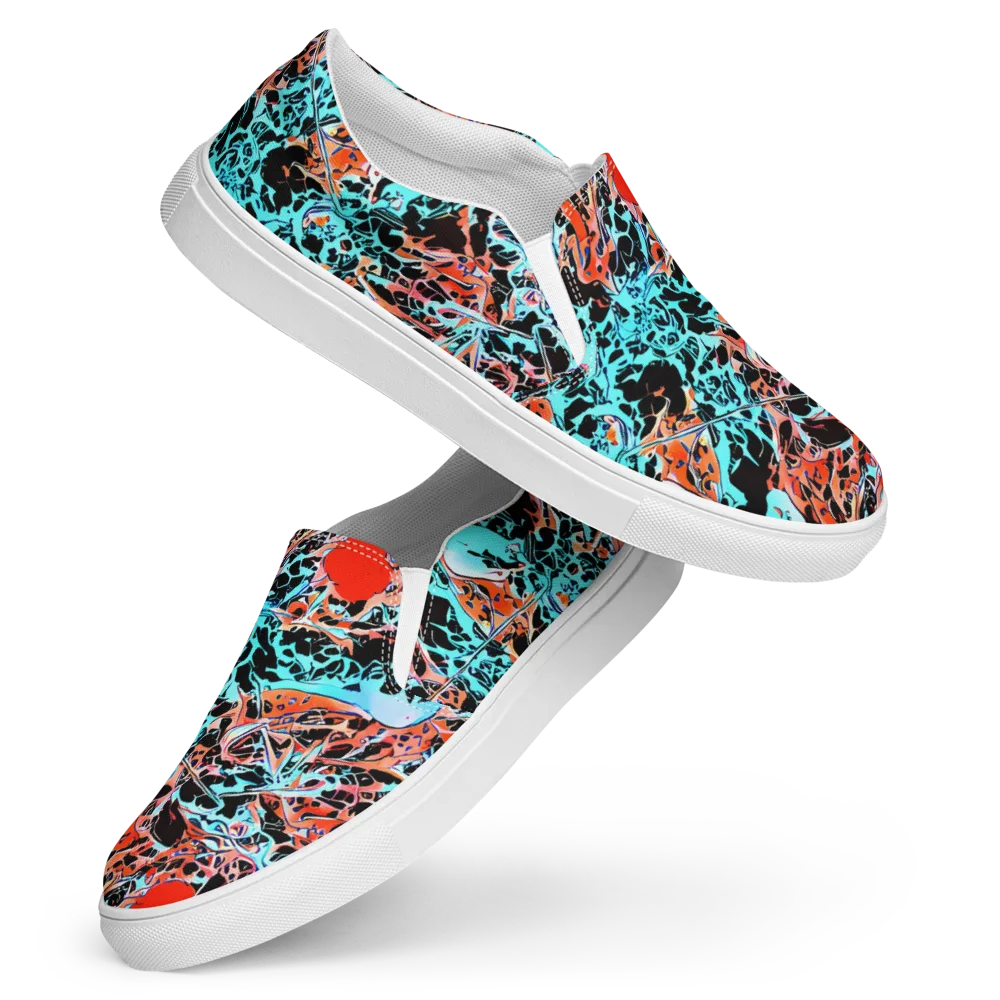 Liquid Mayhem on Women's Slip-On Canvas Shoes — Front