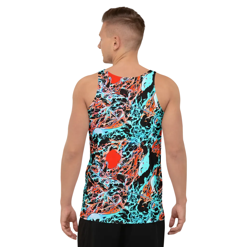 Liquid Mayhem on Men's Tank Top — Back