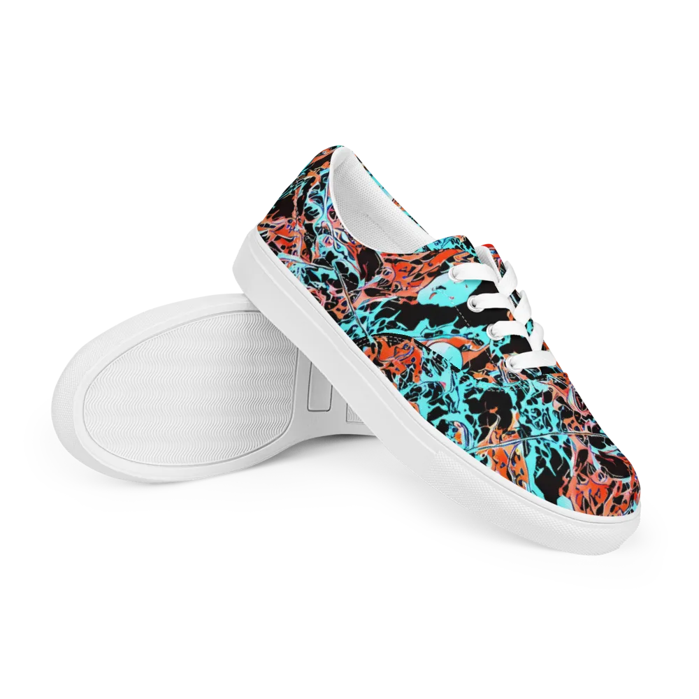Liquid Mayhem on Men's Lace-Up Canvas Shoes — Right Front