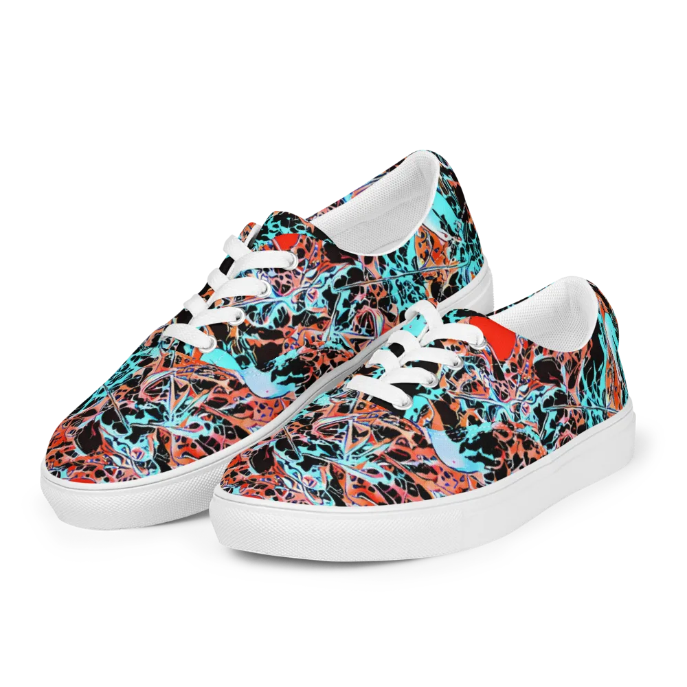 Liquid Mayhem on Men's Lace-Up Canvas Shoes — Left Front
