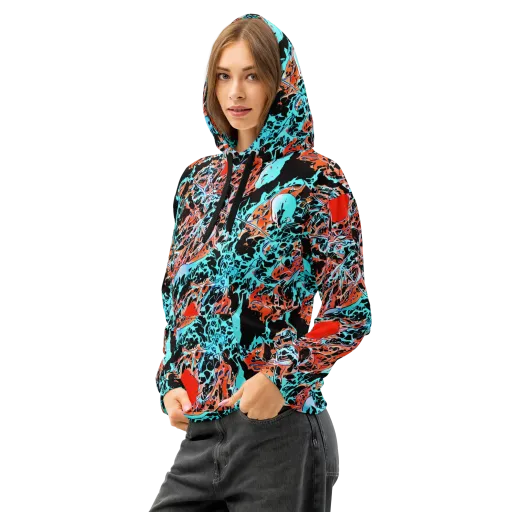 Liquid Mayhem on a Cotton Hoodie