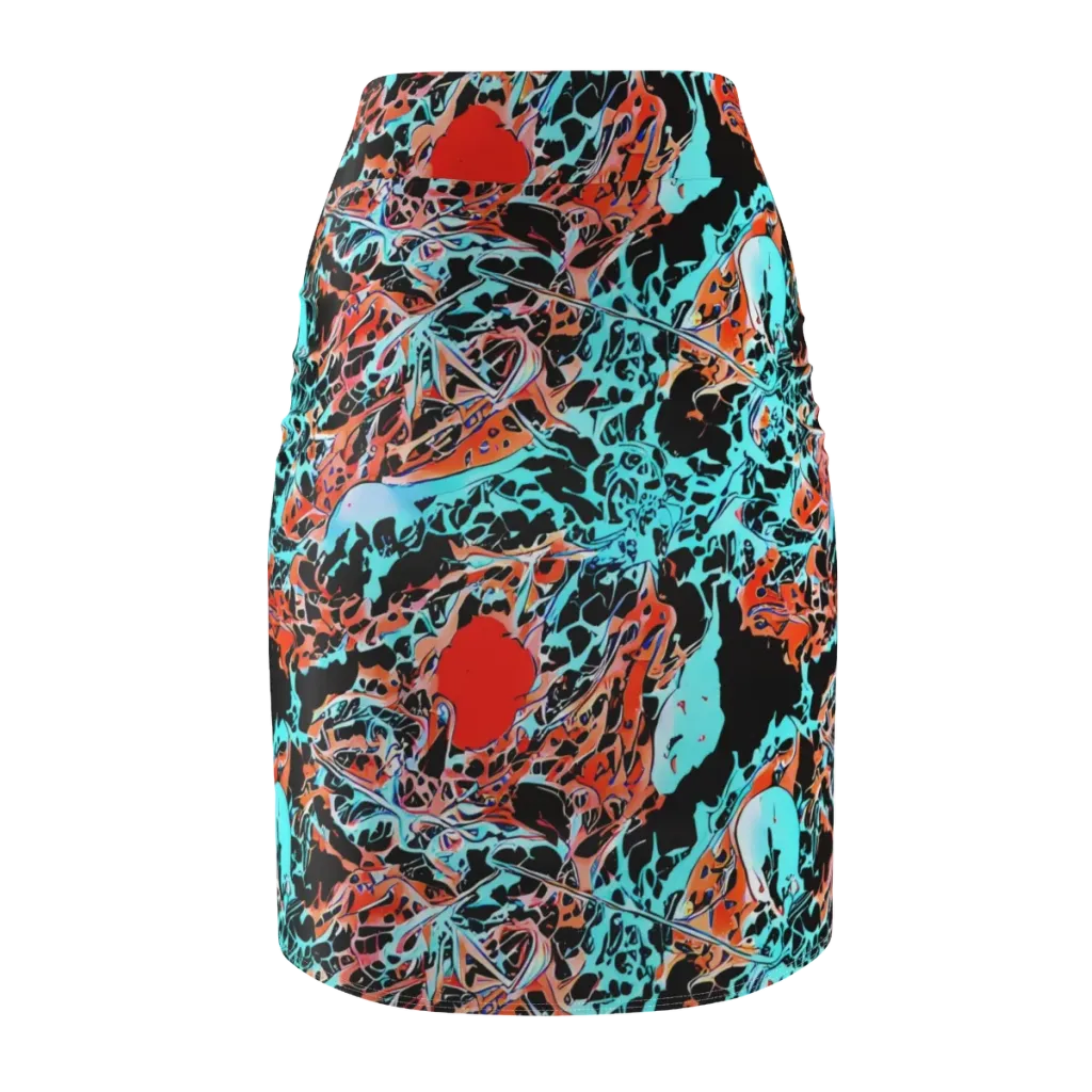 Liquid Mayhem on Pencil Skirt — Back