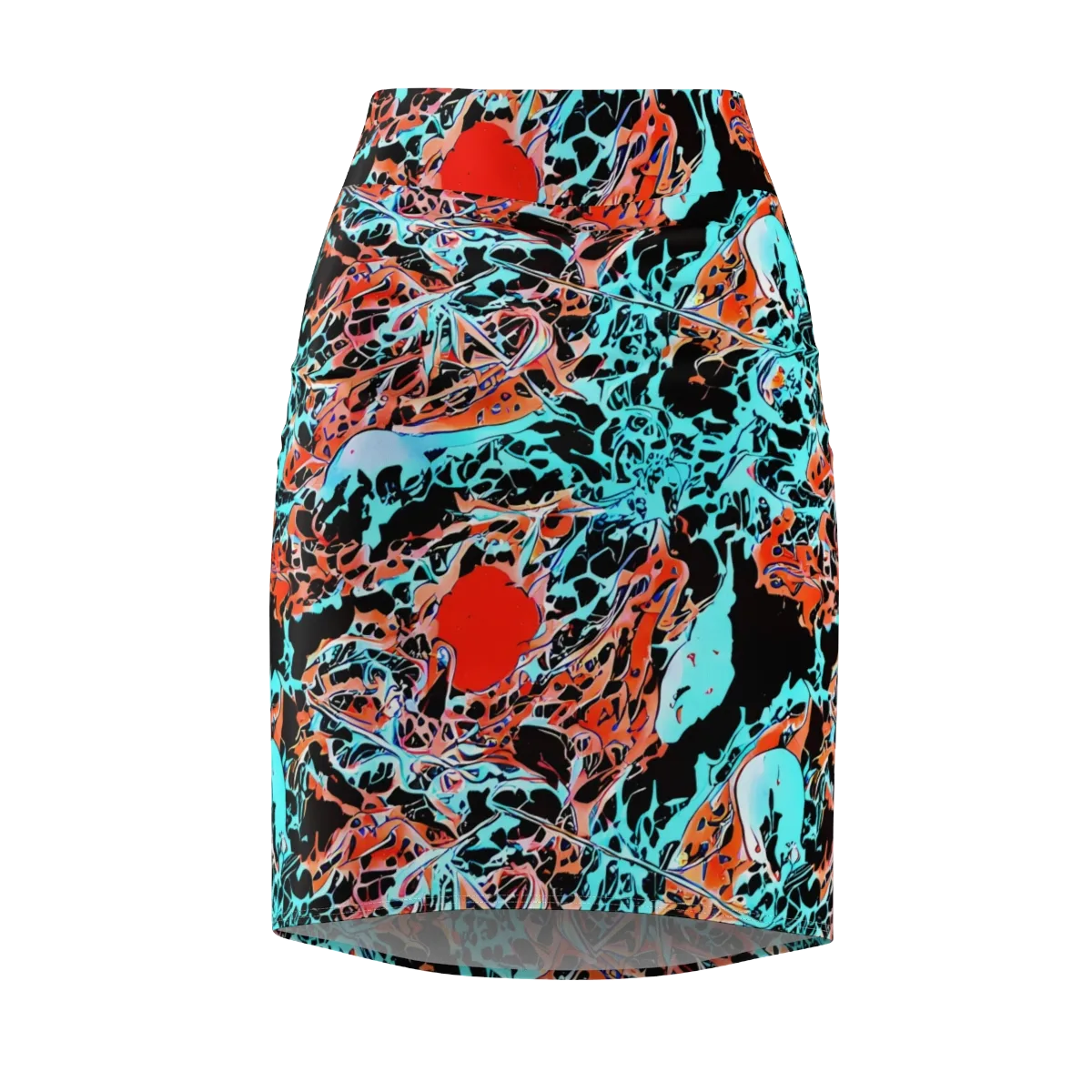Liquid Mayhem on Pencil Skirt — Front