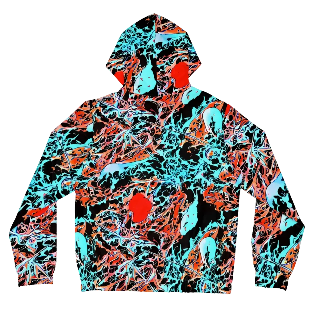 Liquid Mayhem on Women's Full-Zip Hoodie — Back