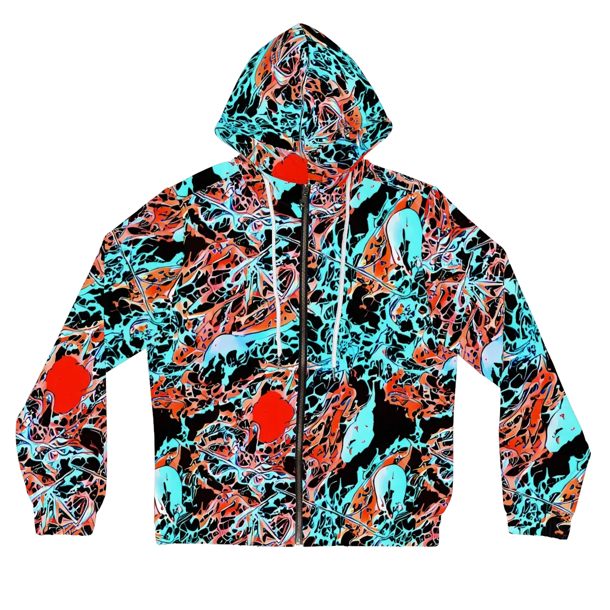 Liquid Mayhem on Women's Full-Zip Hoodie — Front