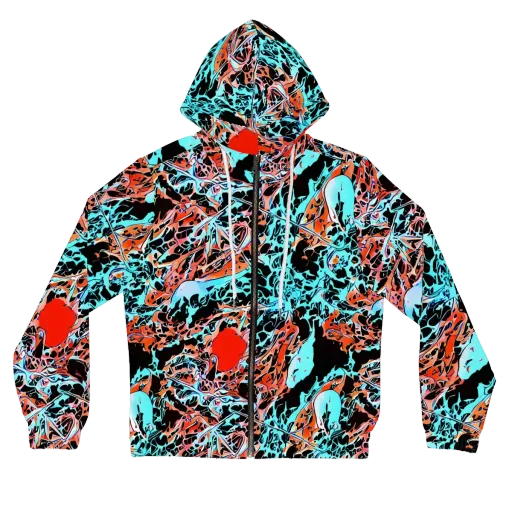 Liquid Mayhem on a Women's Full-Zip Hoodie