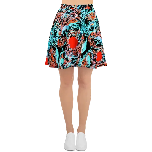 Liquid Mayhem on a Skater Skirt