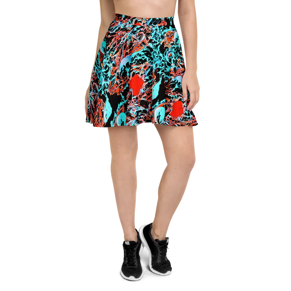 Liquid Mayhem on Skater Skirt — Front