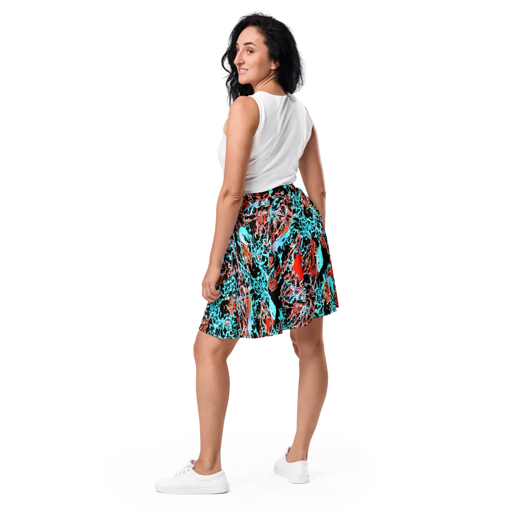 Liquid Mayhem on Skater Skirt — Back