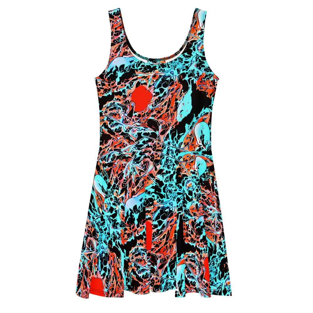 Liquid Mayhem on Skater Dress — Front