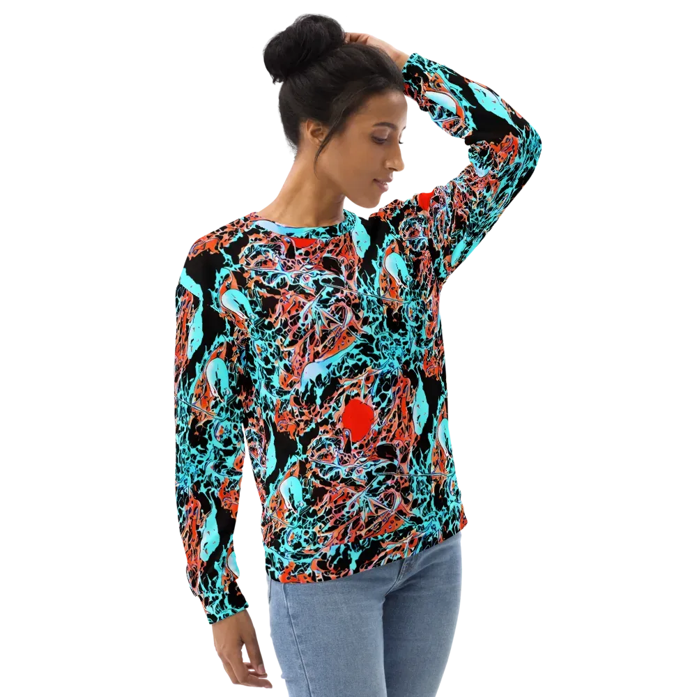 Liquid Mayhem on Sweatshirt — Right Front