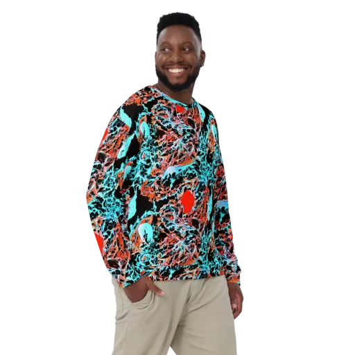 Liquid Mayhem on a Sweatshirt