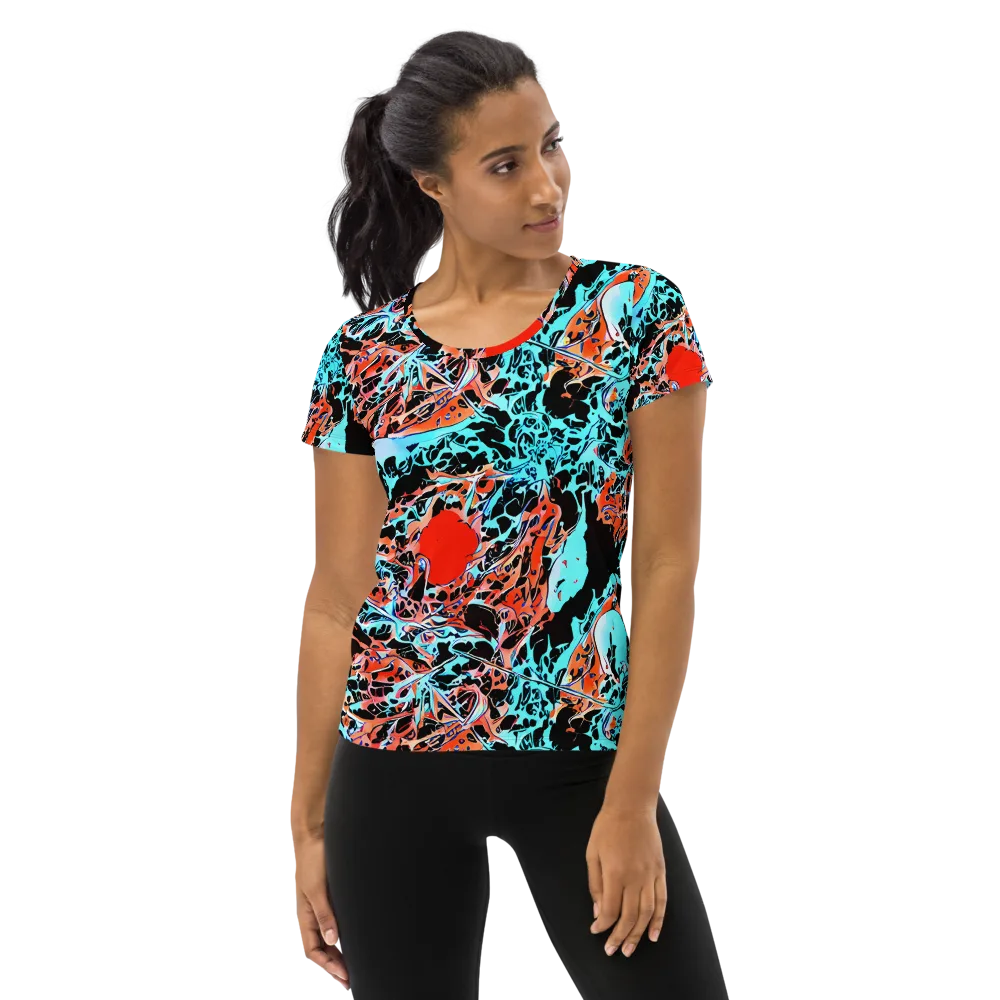 Liquid Mayhem on Women's Athletic T-Shirt — Front