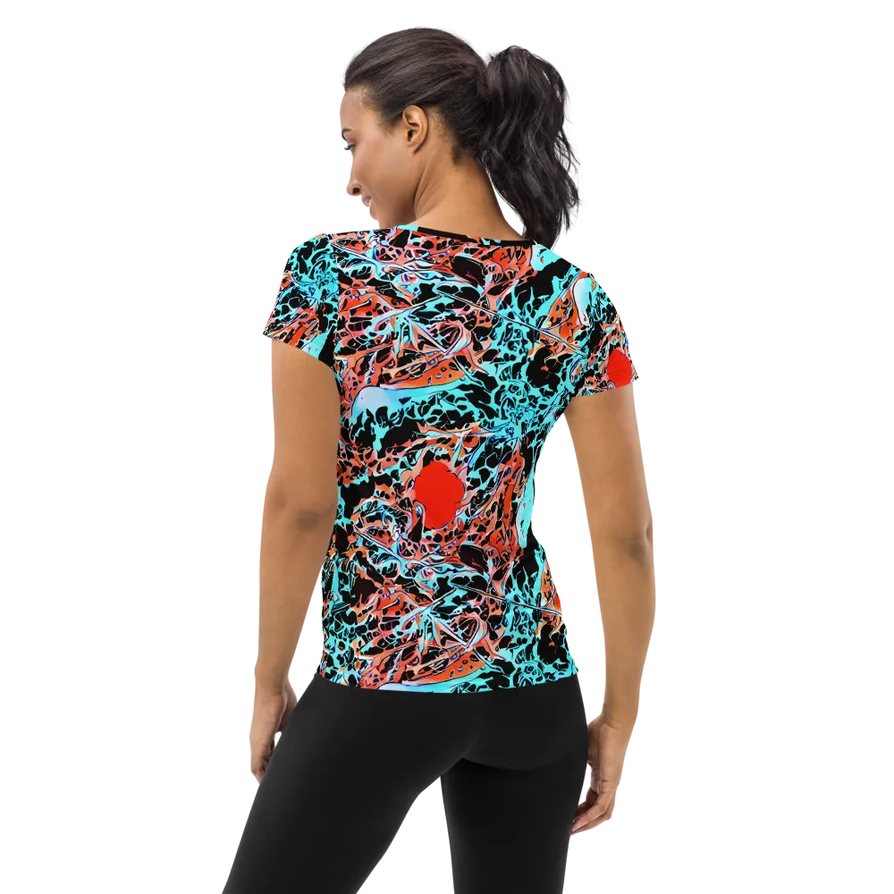 Liquid Mayhem on Women's Athletic T-Shirt — Back