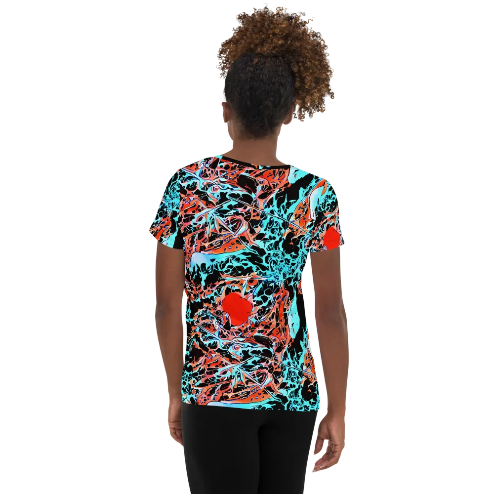 Liquid Mayhem on Women's Athletic T-Shirt — Back