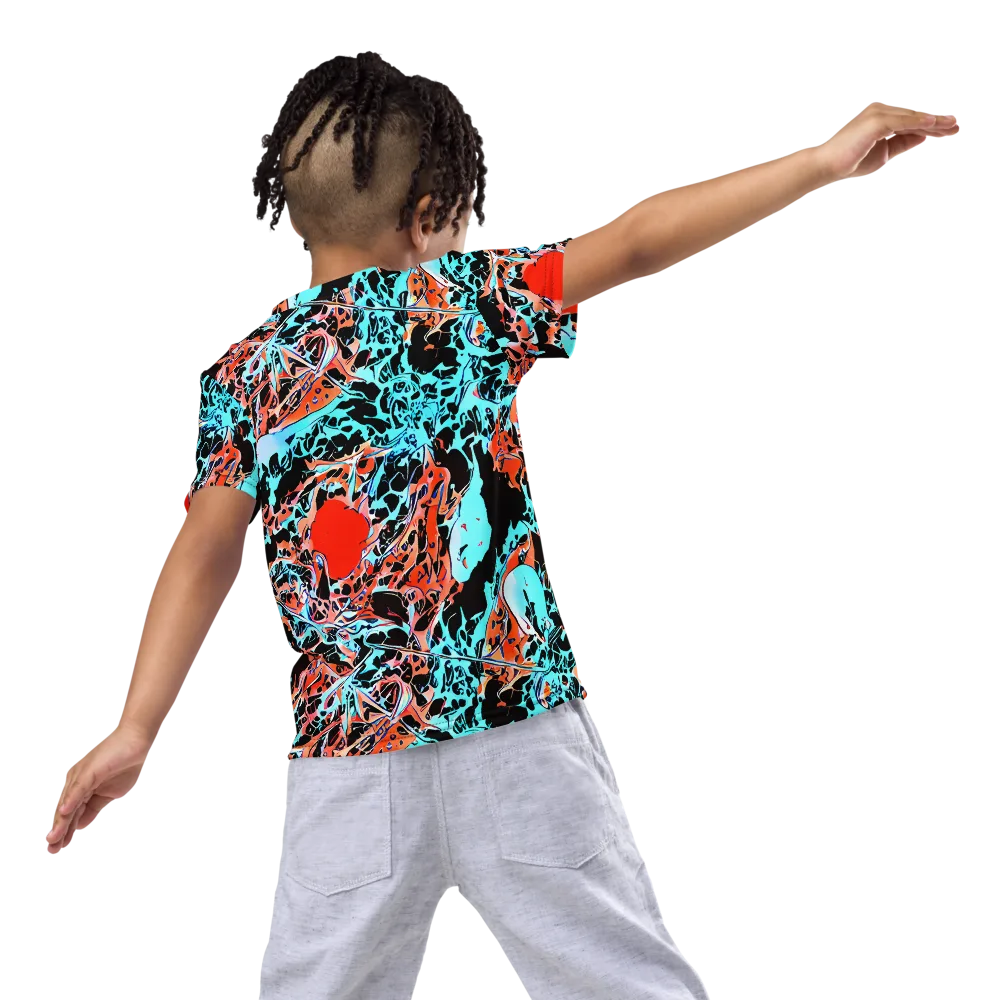 Liquid Mayhem on Kids Crew Neck T-Shirt — Back