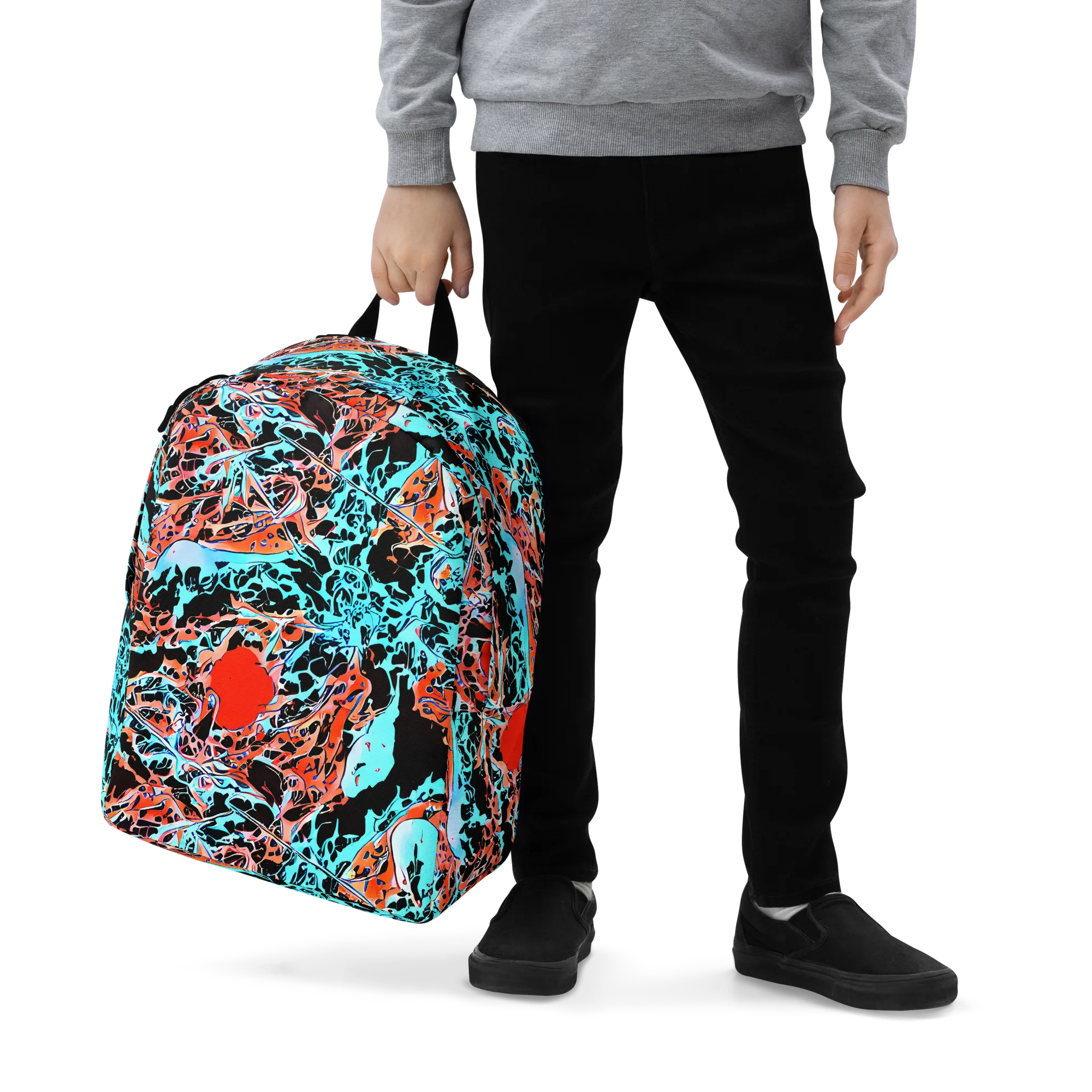 Liquid Mayhem on Minimalist Backpack — Zoomed-in